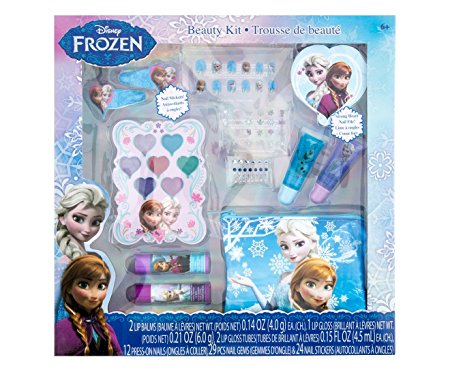 Townley Girl Disney Frozen Beauty Kit, Lip balms, glosses, press on nails, gems, stickers, barrettes & more