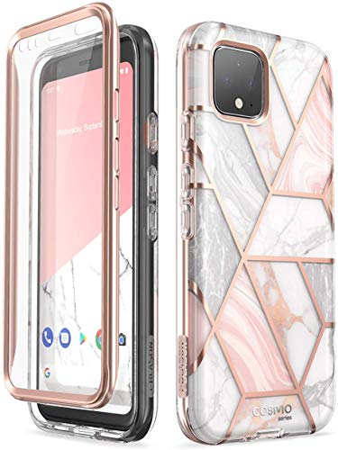 i-Blason Cosmo Case for Google Pixel 4 5.7 inch (2019 Release), Slim Full-Body Stylish Protective Case with Built-in Screen Protector (Marble)