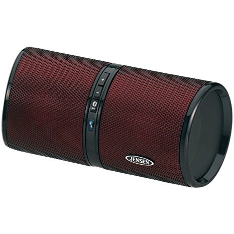 Jensen SMPS-622-R Bluetooth Wireless Rechargeable Stereo Speaker (Red)