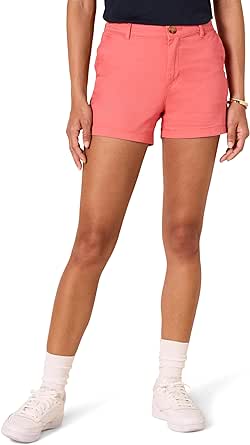 Amazon Essentials Women's Mid-Rise Slim-Fit 3.5 Inch Inseam Khaki Short