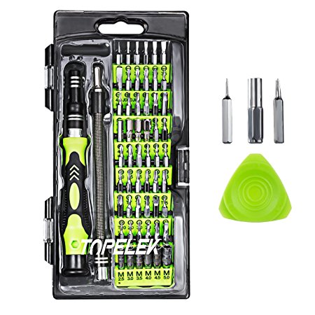 61 in 1 Screwdriver Set, TOPELEK Precision Screwdriver Set with 54 Bits Magnetic Driver Kit for Phones, PC, MacBook, Computers, Watches, Glasses and Other Electronics - 2 Special Bits for iPhone7