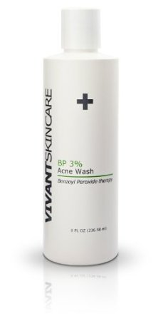 Vivant Skin Care 3% BP Acne Wash 8 oz. - Active ingredient Benzoyl Peroxide HELPS PREVENT future break outs in acne-prone skin. CLEARS pores, FLUSHES OUT impactions and REDUCES bacterial count