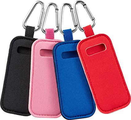 Insignia - USB Flash Drive Case (4-Pack) - Black/Pink/Blue/Red