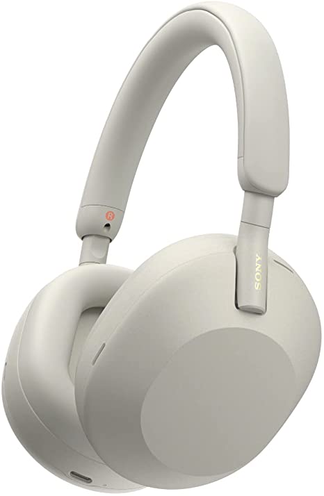 Sony WH-1000XM5 Noise Cancelling Wireless Headphones - 30 hours battery life - Over-ear style - Optimised for Alexa and the Google Assistant - with built-in mic for phone calls - Silver