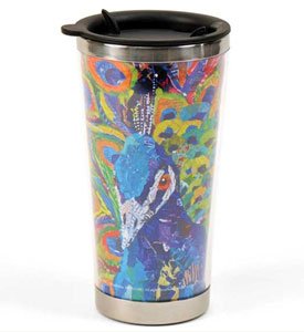 Decorative LANG 16oz. Travel Mug with Lid: PAPER PAINTINGS....art by Elizabeth St. Hilaire Nelson