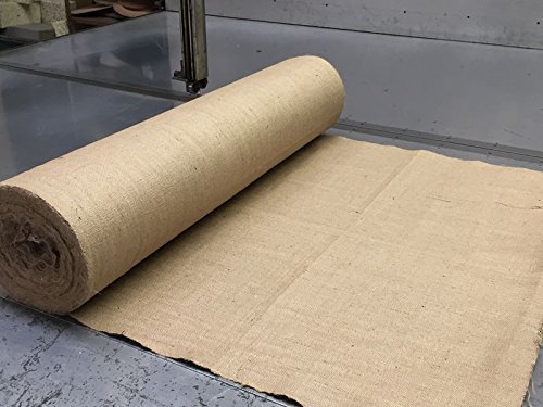 20m Long x 40 Inch (1m) Wide, 12oz Weight, Natural Hessian Jute Sack Fabric For Paint Balling, Screening, Weed Control