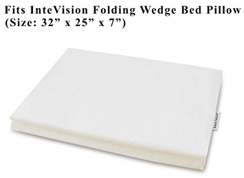 InteVision 400 Thread Count, 100% Egyptian Cotton Pillowcase. Designed to Fit the InteVision Folding Wedge Bed Pillow (32" x 25" x 7")