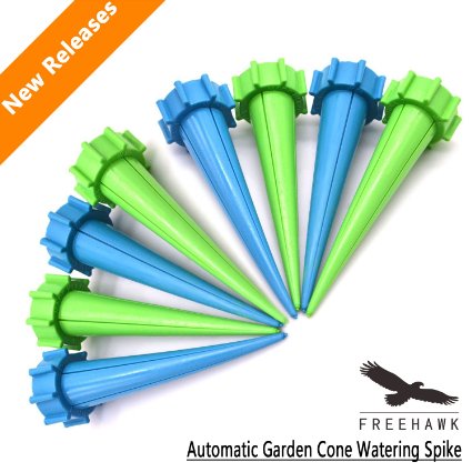 Automatic Garden Cone Watering Spike Water Control Drip Cone Spike Flower Plant Waterers Bottle Irrigation System Care Your Flowers,Pack of (8)