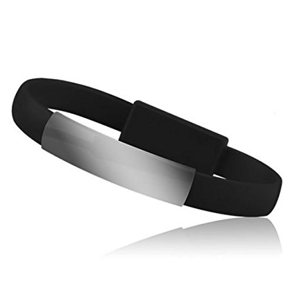 Fashion Wristband Bracelet Style Cord TPE Flat 8 Pin USB Data Sync Charging Lightning Cable for Android