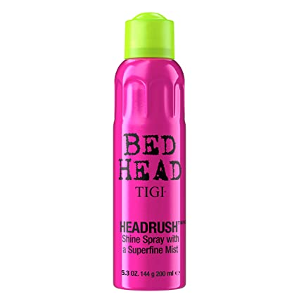 TIGI Bed Head Headrush Spray Shine Mist - Lightweight Shine Spray, Enhances Shine, Conditions, Smooths & Softens Hair, Improves Manageability, All Around Coverage, All Hair Types, 5.3 oz (Pack of 2)