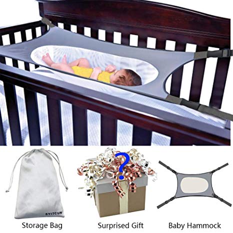 Newborn Baby Hammock for Crib Wombs Bassinet Buckle Strong Oxford Material with Double-Layer Breathable Supportive Mesh 33lbs Capacity Adjustable Straps Absolutely Safe Nursery Bed Travel