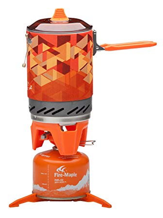 Fire-Maple FMS-X2 Fixed Star 2 Personal Cooking System Outdoor Hiking Camping Equipment Oven with Piezo Ignition Pot Support & Stand - Portable Propane Gas Stove Burner