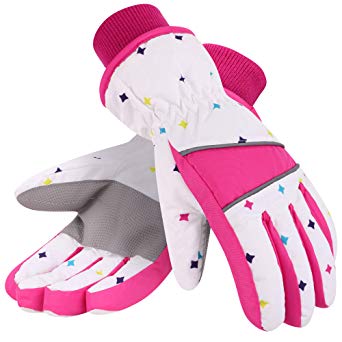 Lullaby Kids Thinsulate Cotton Kid's Windproof Waterproof Snow Ski Gloves