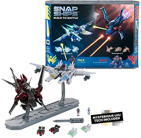 PlayMonster Snap Ships Battle Set: Wasp K.L.A.W. Heavy Fighter and Falx SC-41 Escort