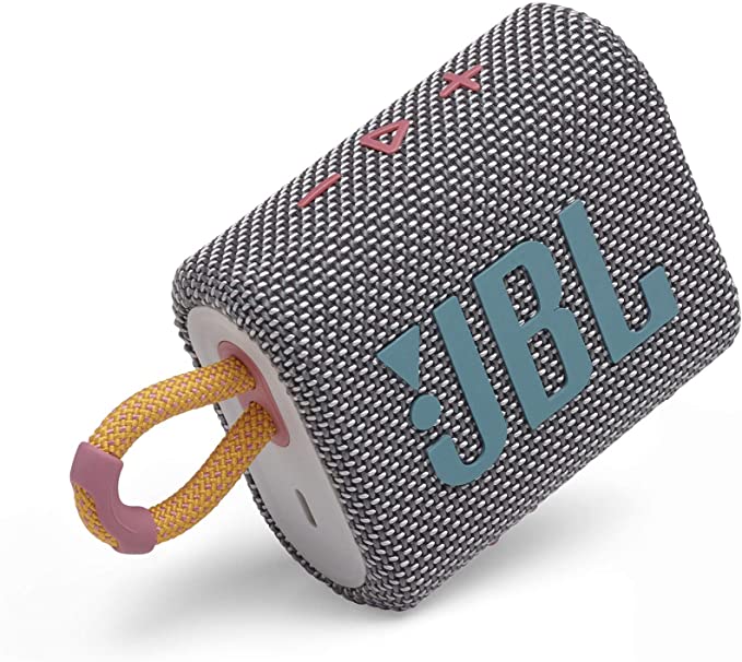 JBL GO 3 Portable Waterproof Bluetooth Speaker - Grey (JBLGO3GRYAM)