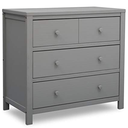 Delta Children Farmhouse 3 Drawer Dresser, Rustic Haze Grey