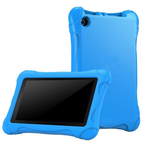 BMOUO Kids Case for Fire 7 2015 - Ultra Light Weight Shock Proof Kiddie Friendly Case Cover for Fire 7 2015 Tablet (Fire 7" Display 5th Generation - 2015 release), Blue