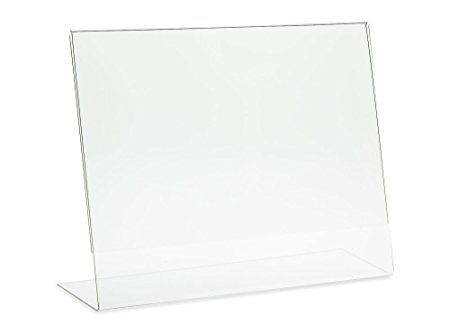 Dazzling Displays 6-pack Acrylic 11 x 8.5 Slanted Sign Holders
