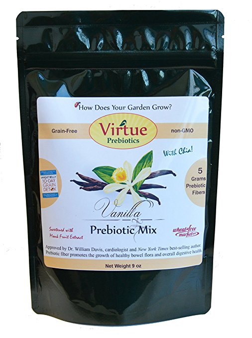 Virtue Prebiotics - Vanilla Prebiotic Mix with Inulin and Chia