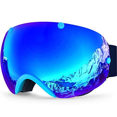 ZIONOR Lagopus XA Ski Snowboard Goggles for Adult Men Women with UV Protection Spherical Dual Lens Design