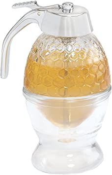 Fox Run Syrup Dispenser Honey, 3.25 x 4 x 6 inches, Clear