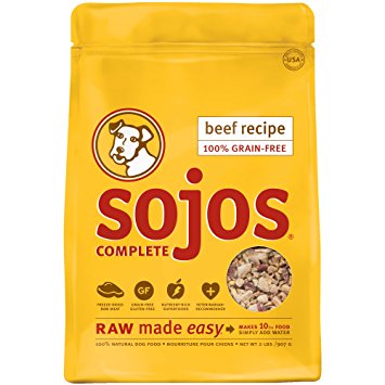 Sojos Complete Natural Grain Free Dry Raw Freeze Dried Dog Food Mix
