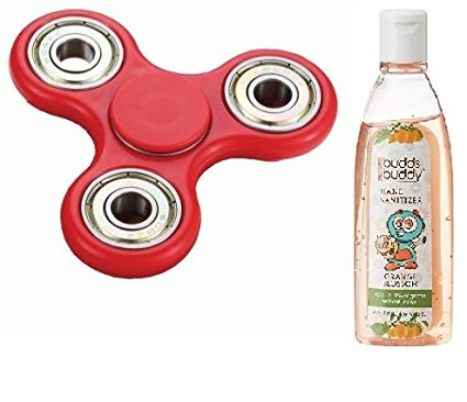 Fidget Spinner 608 Four Bearing Amazing Spin Time ! Premium Quality Material Best Value for Money Hand Spinner Tri-Spinner Ultra Speed Toy (RED)