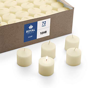 Royal Imports Votive Candle, Unscented Ivory Wax, Box of 72, for Wedding, Birthday, Holiday & Home Decoration (10 Hour)