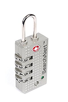 Sesamee K8470PTR 4 Dial Resettable Combination TSA Approved Travel Lock with Indicator Pewter