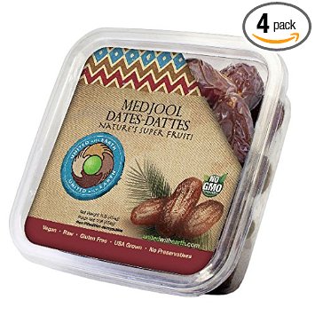 United With Earth Medjool Dates, 16-Ounce Containers (Pack of 4)