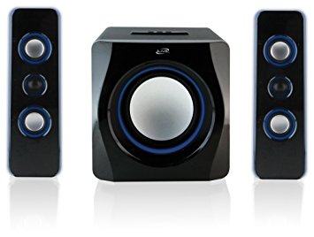 iLive Portable Wireless Speaker System with Built-In Subwoofer, 7.28 x 8.86 x 7.28 Inches, Black (iHB23B)