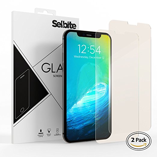 Tempered Glass Apple iPhone X / 10 Screen Protector by Selbite - Thin 9H Hardness and High Sensitivity - Protect Your Phone and Eliminate Scratches