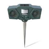 Hoont8482 Powerful Solar Battery Powered Ultrasonic Outdoor Animal and Pest Repeller - Motion Activated