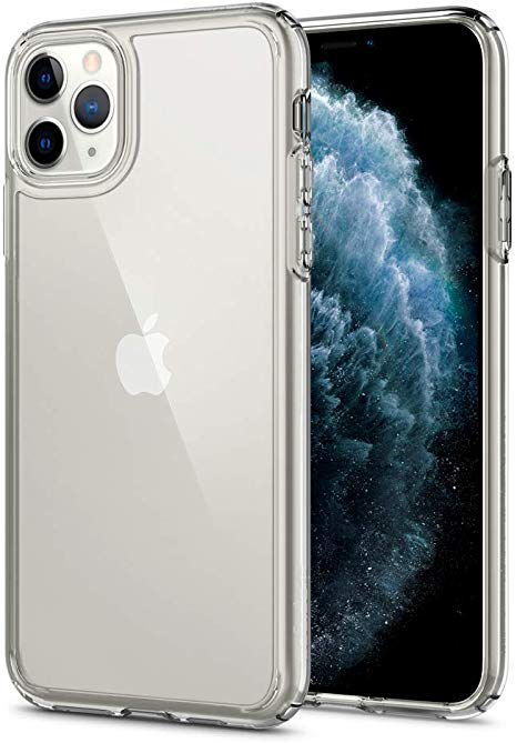 Spigen Ultra Hybrid Works with Apple iPhone 11 Pro Max Case (2019) - Crystal Clear