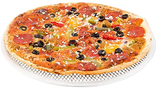 Mesh Pizza Screen, Aluminum Pizza Screen - 12 Inches - Commercial Grade Pizza Screen - 1ct Box - Met Lux - Restaurantware