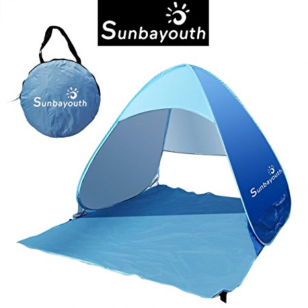 Beach Tent, Sunba youth Portable Outdoor Sun Shelter 90% UV Protection Automatic Pop Up Beach Umbrella