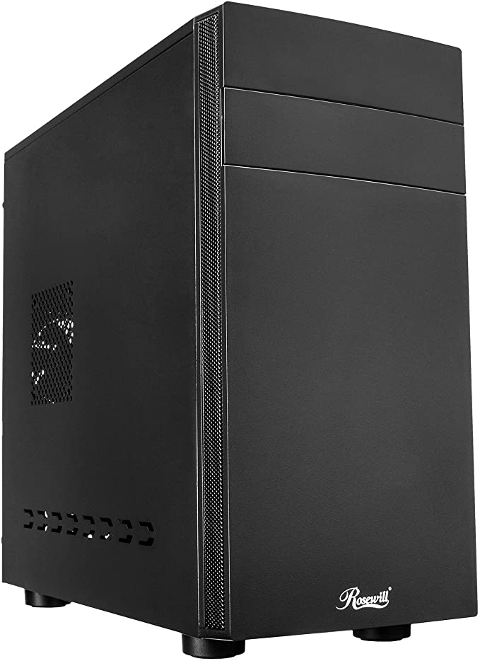 Rosewill Micro ATX Mini Tower Computer Case, Sleek, Simple, Quiet Office Style Desktop PC, Front I/O USB 3.0 - FBM-06