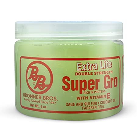BB Super Gro Double Strength Hair Growth Formula Organic Hair Regrowth with Keratin, Sage, Sulfur, Coconut Oil and Sesame Seed Oil 6 oz