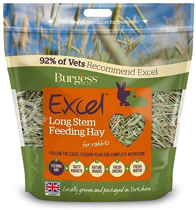 Excel Burgess Long Stem Feeding Hay, 1 kg