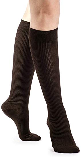 SIGVARIS Women's Casual Cotton 146 Calf High Compression Socks 15-20mmHg