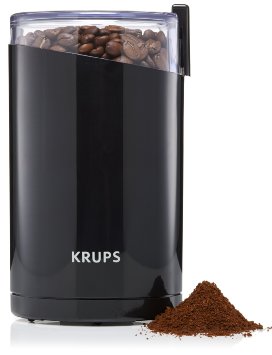 KRUPS F203 Electric Spice and Coffee Grinder with Stainless Steel Blades 3-Ounce Black