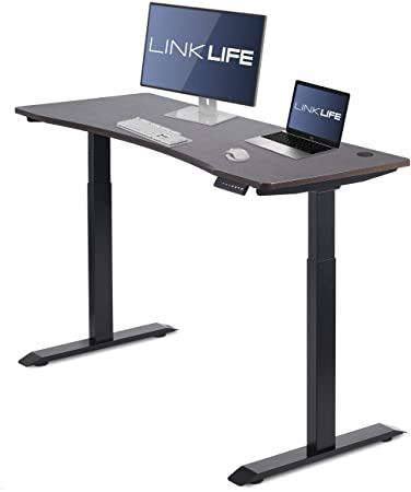 OSINA Electric Standing Desk Frame-Electric Workstation Two-Leg Standing Desk, Two Motors, with Memory Settings and Retractable Sitting Stand Height Adjustment (with 60X24 Table Board)
