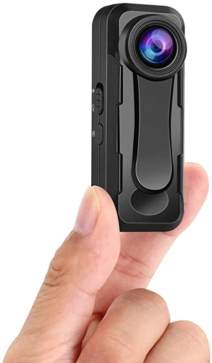 BOBLOV Hidden Camera, W1 True 1080P Small Body Camera Personal Pocket Video Camera with Audio Loop Recording Time Stamps On/off External Memory Up to 128G(Not Included Card) Easy to Operation