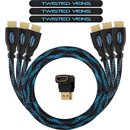 Twisted Veins 3ACHB6 High Speed HDMI Cables - 6 Feet, 3 Pack