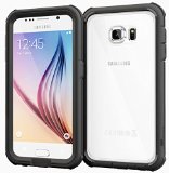 Galaxy S6 Case roocase Glacier Tough - Clear Back Design Full Body Protective Hybrid PC  TPU Case for Samsung Galaxy S6 2015 Granite Black Lifetime Warranty from roocase