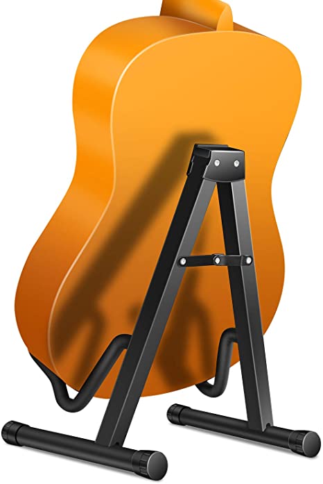 GPCT Universal Foldable Guitar Stand. Ready-To-Use Position, Adjustable Portable Light Weight Guitar Holder. For Electric Box/Classical/Folk/Flamenco/Hawaiian/Bass/Violin/Ukulele/Banjo/Mandolin