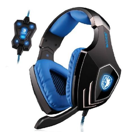 Sades A60 7.1 Surround Sound USB Professional Gaming Headset Headphone With Mic for PC Laptop