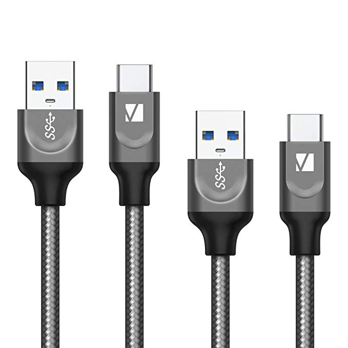 USB C Cable, iVanky USB C to USB A Charger (4ft, 2 Pack), Nylon Braided USB Type C Cable Fast Charging Cord Compatible with Samsung, Huawei, Xiaomi, MacBook, Google Pixel, Moto and More
