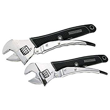 Craftsman Extreme Grip 2 Pc. Locking Adjustable Wrench 8" and 10" Set