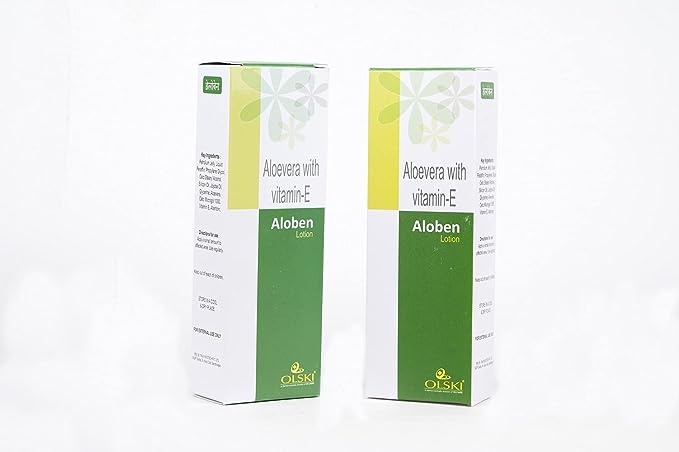 AB Aloben Lotion with Aloe Vera 3% + Vit. E 2% + Allantoin 1% + Silicon Oil 7% + Jojoba Oil 3% - Pack Of 2